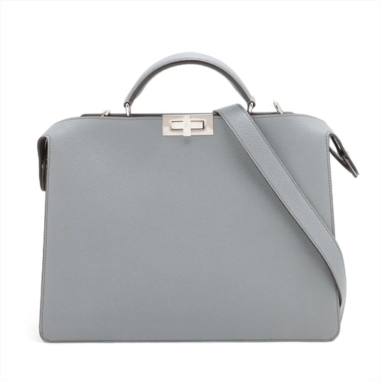 Fendi Peekaboo ISeeU Medium Shoulder Bag Gray