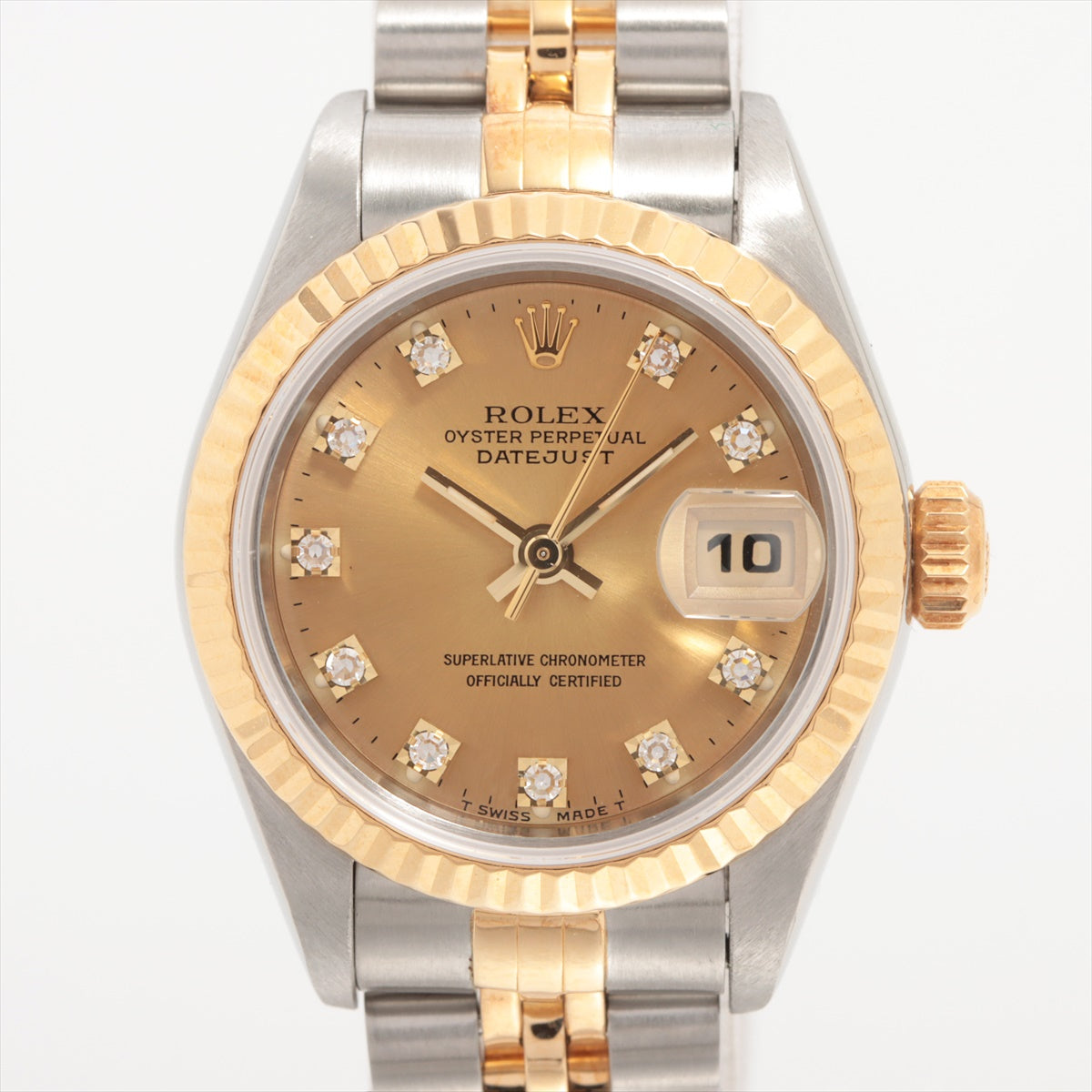 Rolex Oyster Perpetual Datejust Champagne Dial Jubilee Bracelet