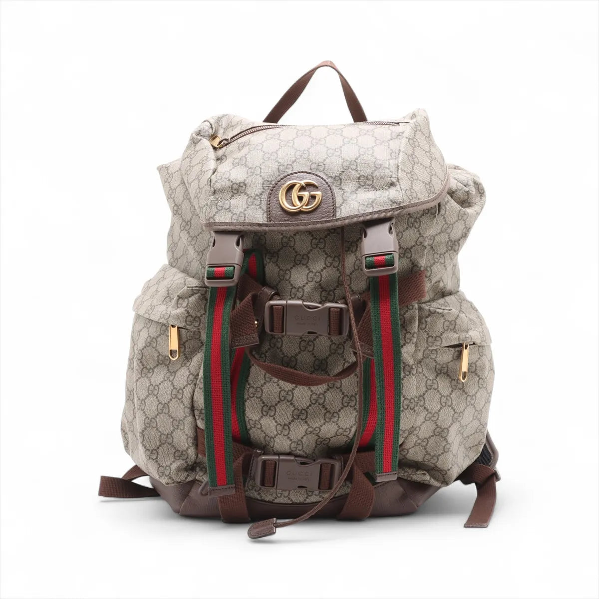 Gucci GG Supreme Leather Backpack Beige