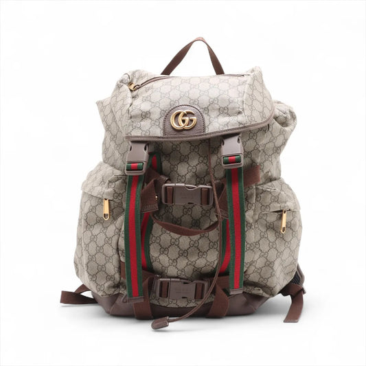 Gucci GG Supreme Leather Backpack Beige