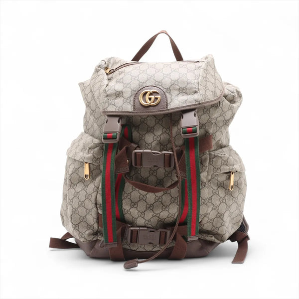 Gucci GG Supreme Leather Backpack Beige