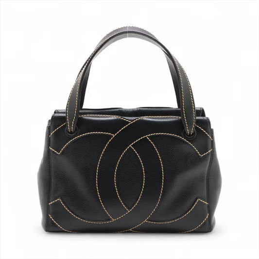 Chanel CC Logo Caviar Skin Handbag Black