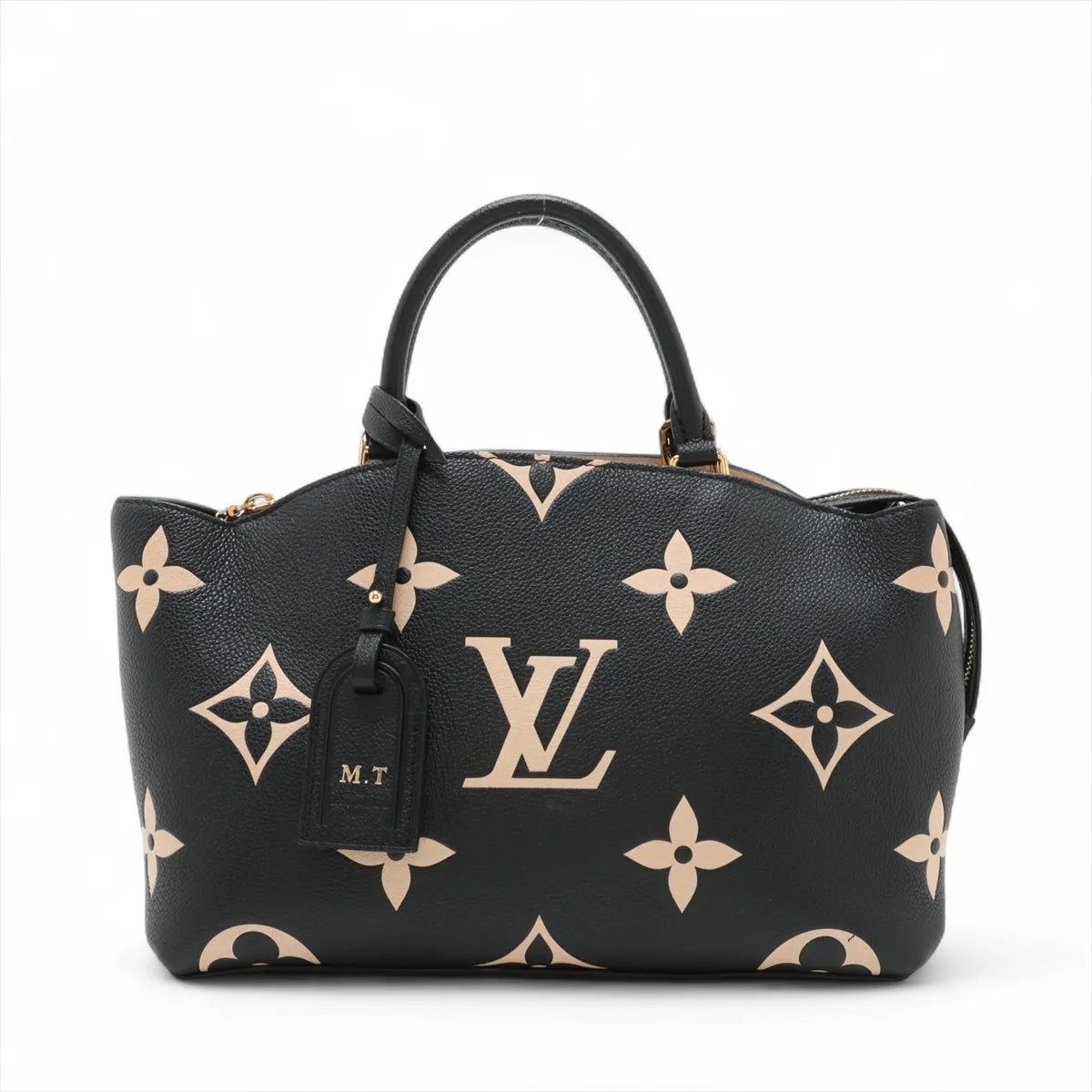 Louis Vuitton Monogram Empreinte Bicolor Petit Palais PM Black x Beige