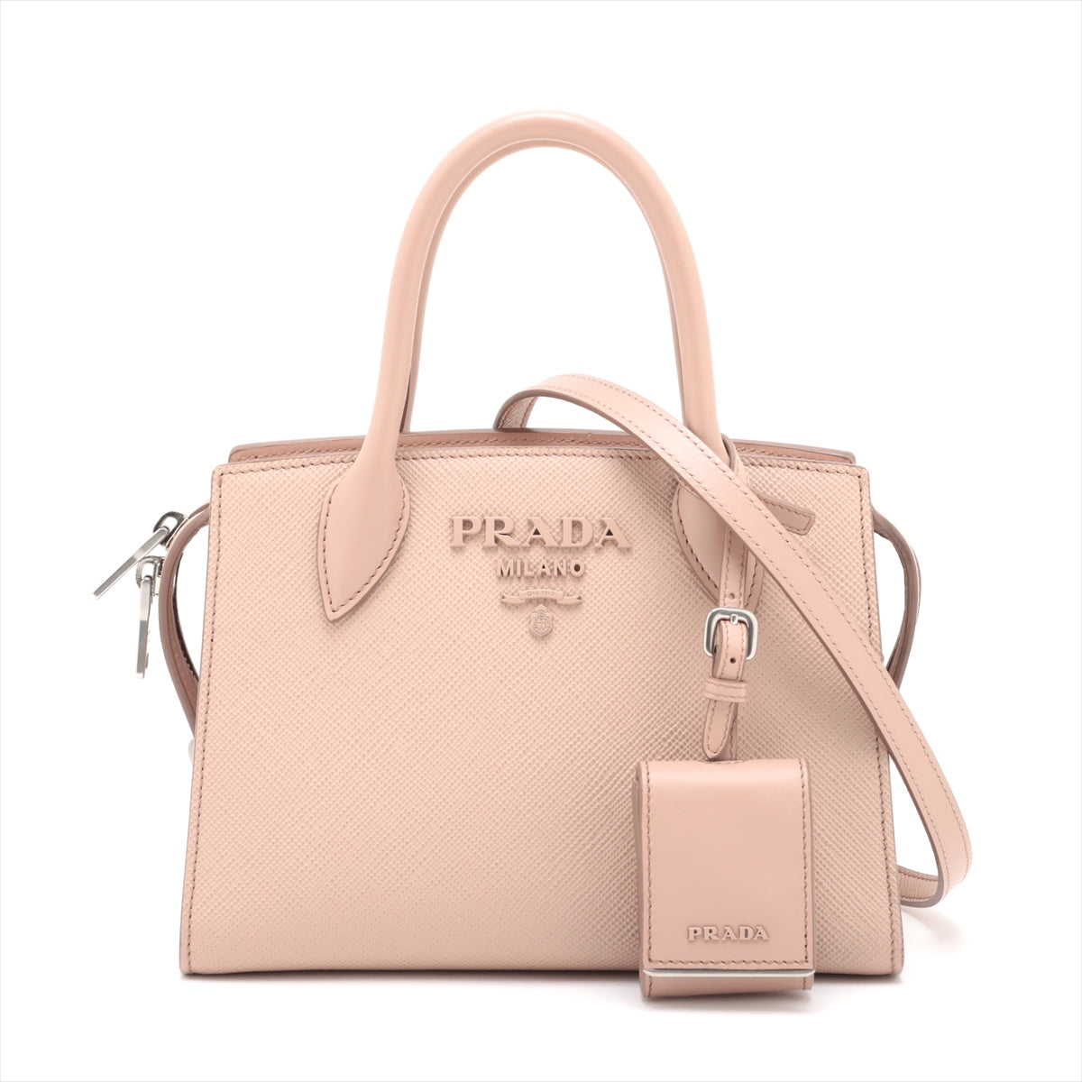 Prada Saffiano Monochrome Two-Way Shoulder Bag Pink Beige * PREORDER *