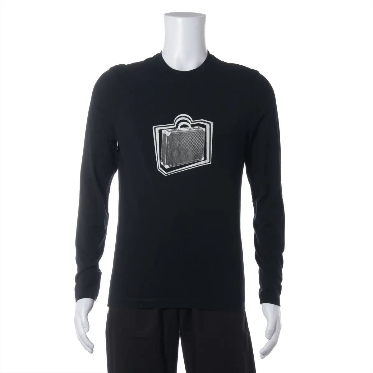 Louis Vuitton Luggage Cotton Long T-shirt Black