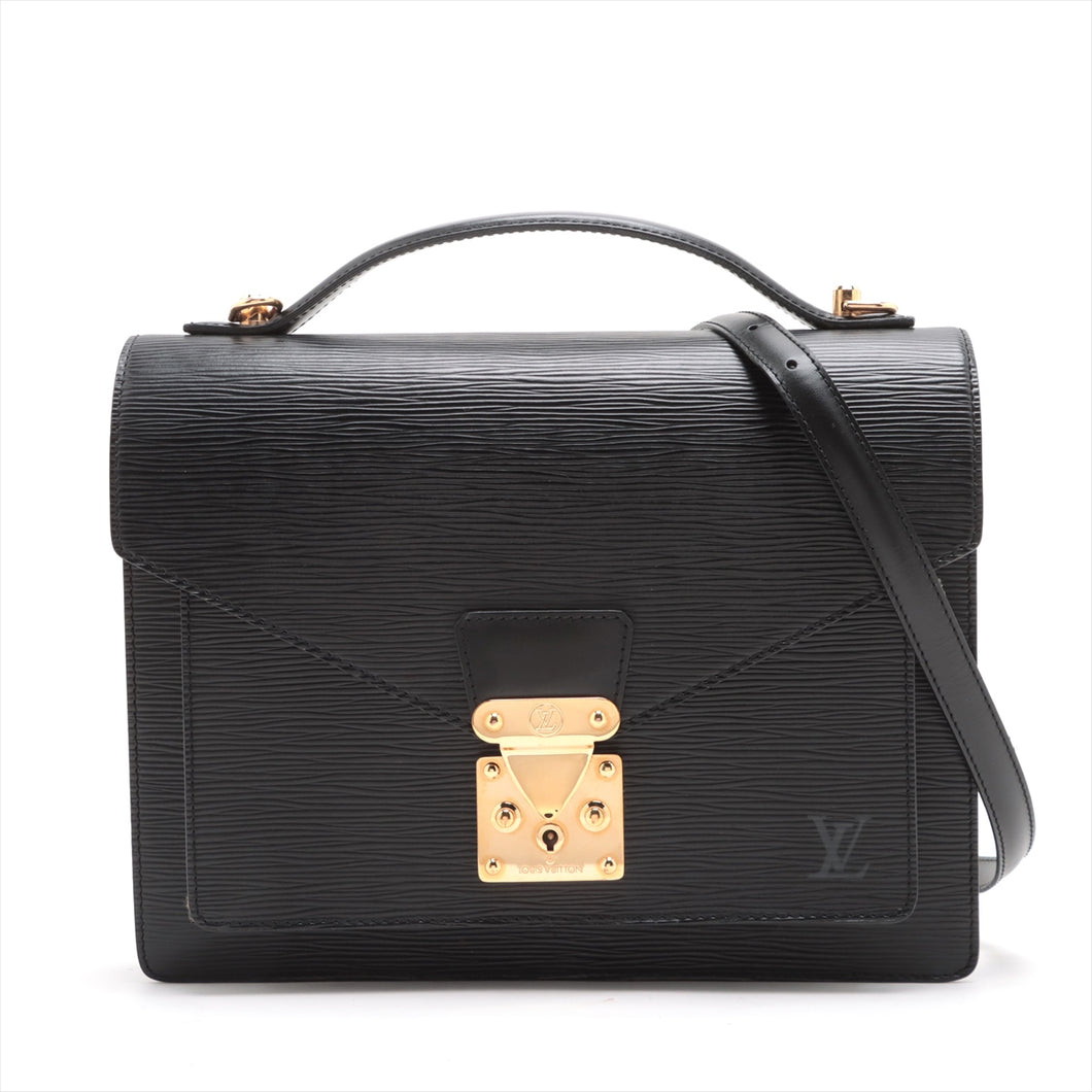 Louis Vuitton Epi Monceau Handbag Black