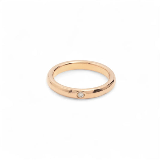 Tiffany & Co. Stacking Band Diamond Ring Rose Gold