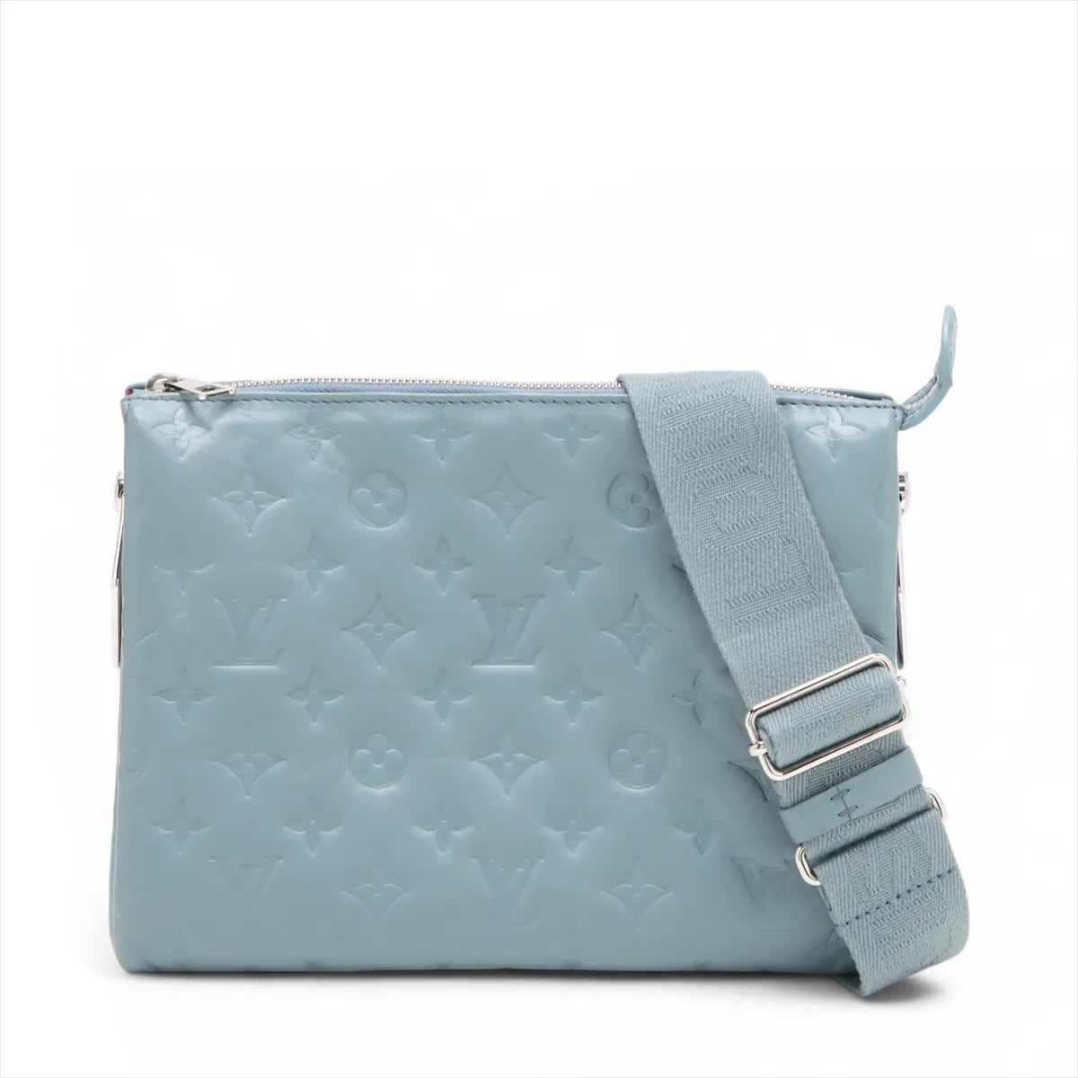 Louis Vuitton Monogram Embossed Coussin PM Sky Blue