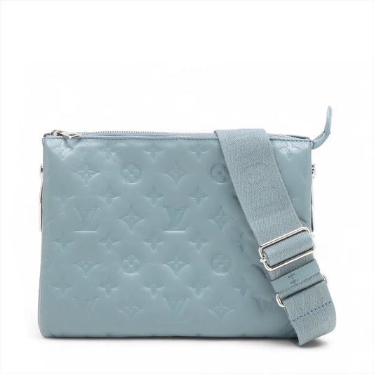 Louis Vuitton Monogram Embossed Coussin PM Sky Blue