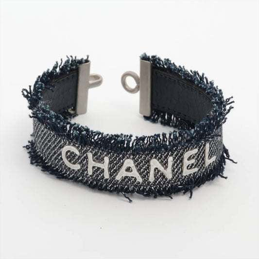 Chanel Logo Denim Bangle
