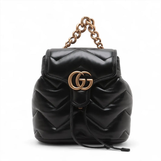 Gucci GG Marmont Leather Backpack Black