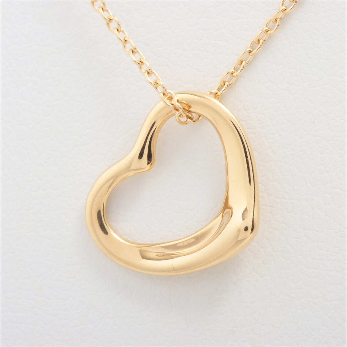 Tiffany & Co. Open Heart Pendant Necklace Gold