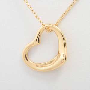 Tiffany & Co. Open Heart Pendant Necklace Gold