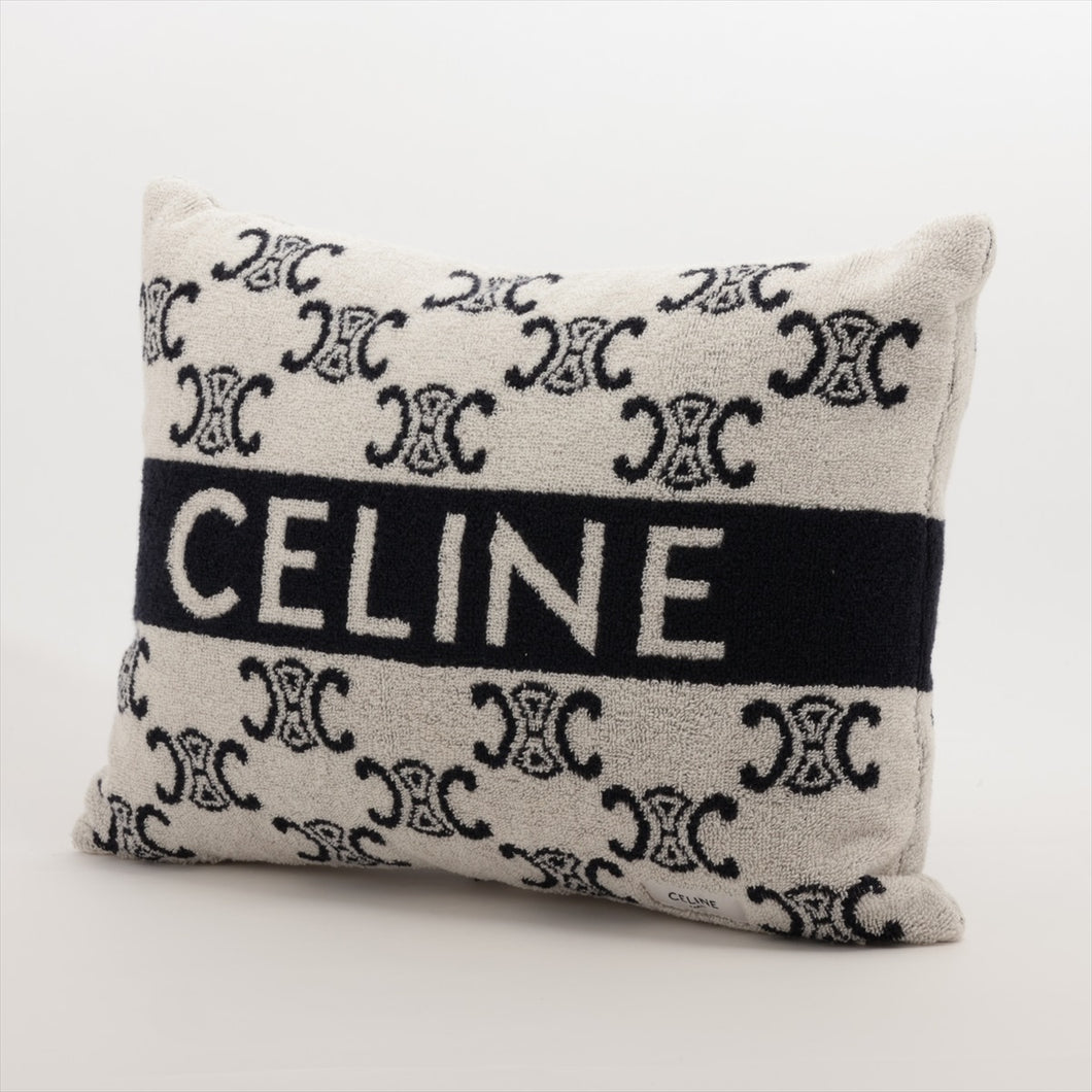 #1 Celine Triomphe Decorative Pillow Ivory x Black