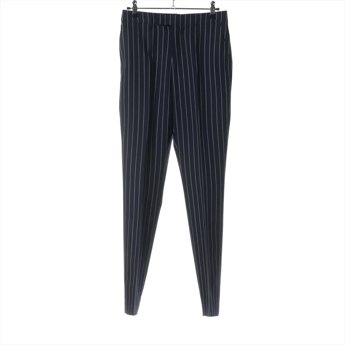 Celine Stripe Rayon Slacks Navy Blue