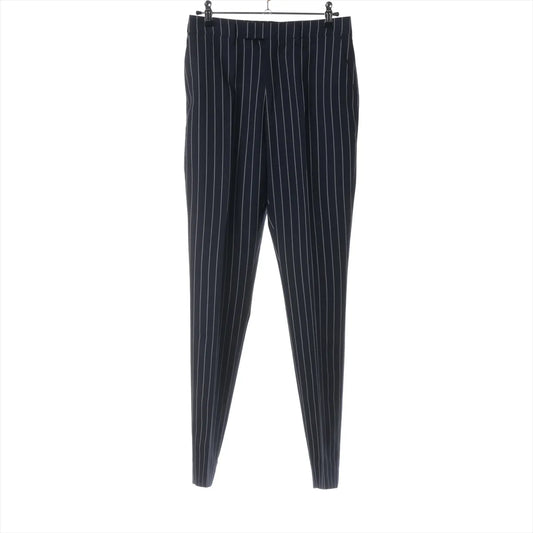 Celine Stripe Rayon Slacks Navy Blue