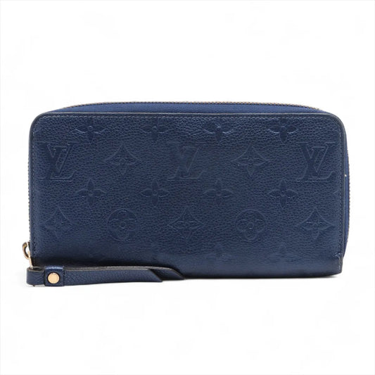 Louis Vuitton Momogram Empreinte Zippy Wallet Denim Blue
