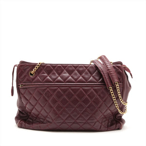 Chanel Matelasse Lambskin Chain Tote Bag Bordeaux