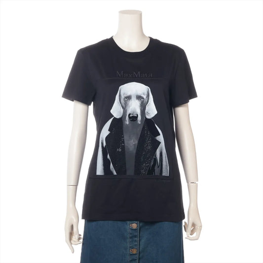 Max Mara Mm Dog Cotton T-shirt Black