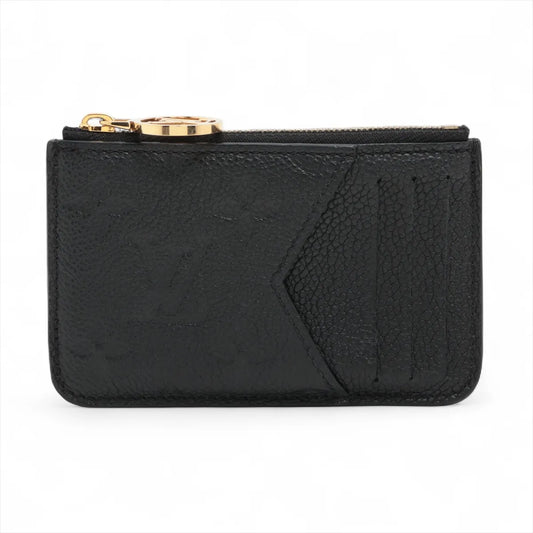Louis Vuitton Monogram Empreinte Romy Coin Card Holder Black
