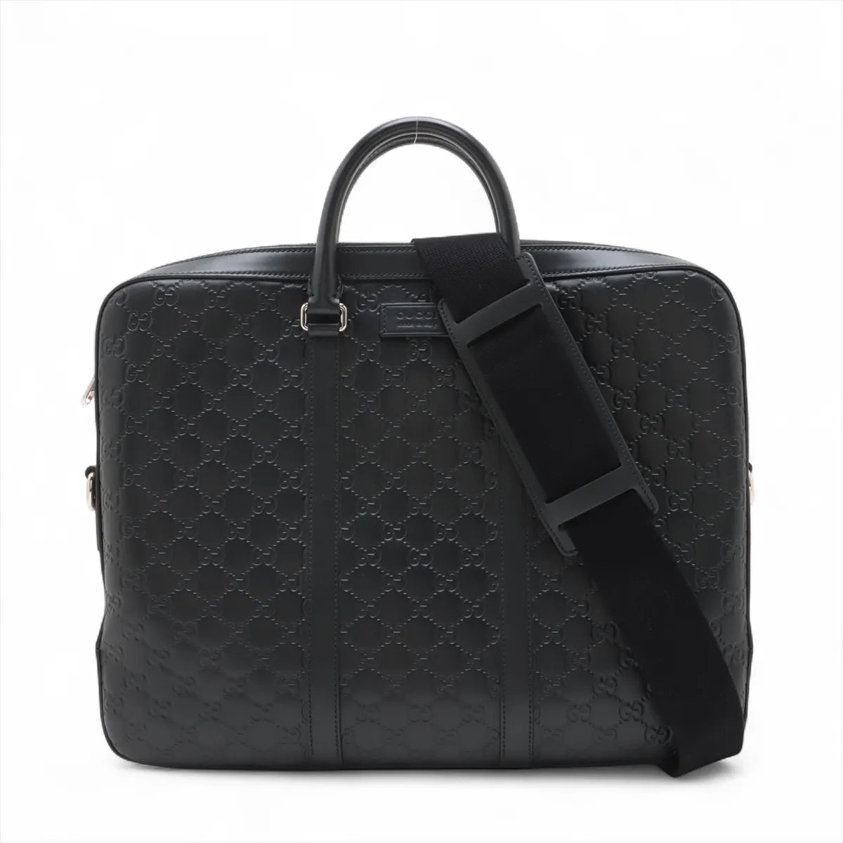 Gucci Guccissima Leather Two-Way Business Bag Black