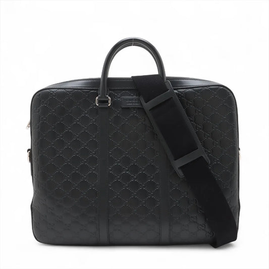 Gucci Guccissima Leather Two-Way Business Bag Black