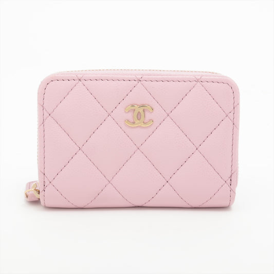 Chanel Matelasse Caviar Skin Coin Purse Pink