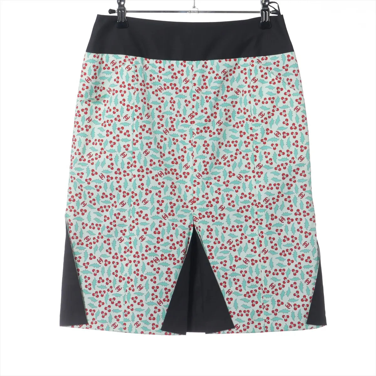 Chanel CC Logo Floral Cotton Skirt Multicolor
