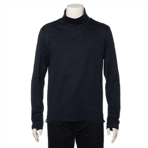 Hermès Cotton Long Sleeve Turtleneck Shirt Navy Blue