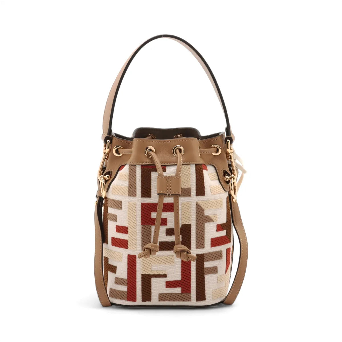 Fendi Zucca Mon Tresor Mini Canvas Two-Way Handbag Multicolor