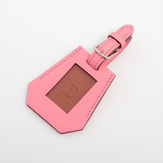 Hermès Name Tag Leather Pink