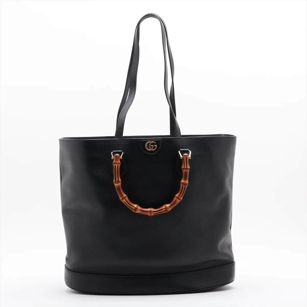Gucci Bamboo Diana Leather Two-Way Tote Bag Black