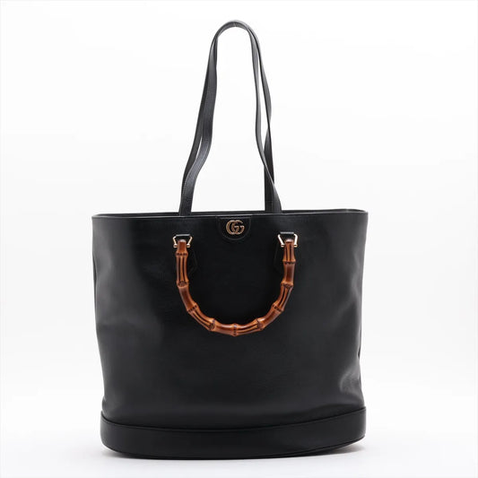 Gucci Bamboo Diana Leather Two-Way Tote Bag Black — product photo 1
