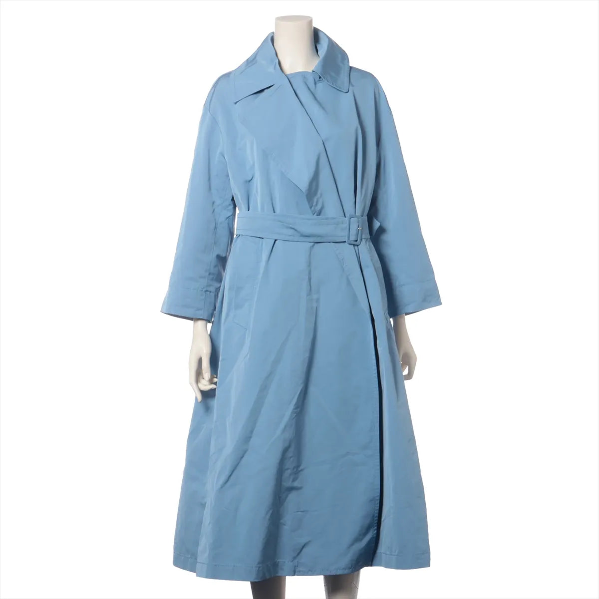 Max Mara Polyester Coat Light Blue