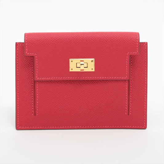 Hermès Kelly Pocket Compact Veau Epsom Coin Purse Red