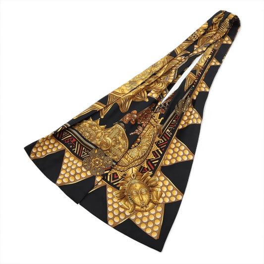 Hermès L'or Des Chefs Silk Gold×Black