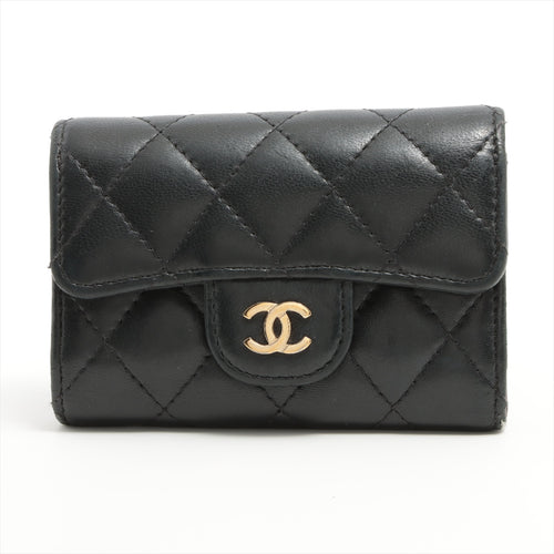 Chanel Matelasse Lambskin Leather Key Case Black