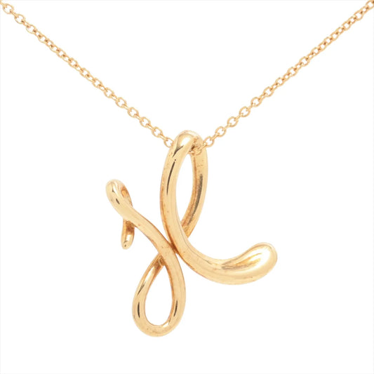 Tiffany & Co. Initial H Pendant Necklace Yellow Gold