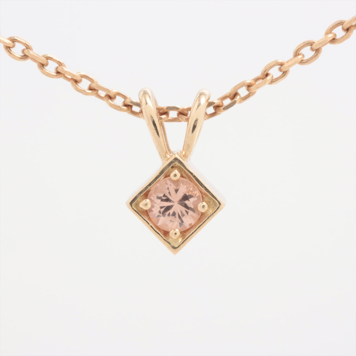 Agete Pink Stone Necklace