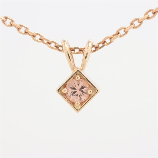 Agete Pink Stone Necklace