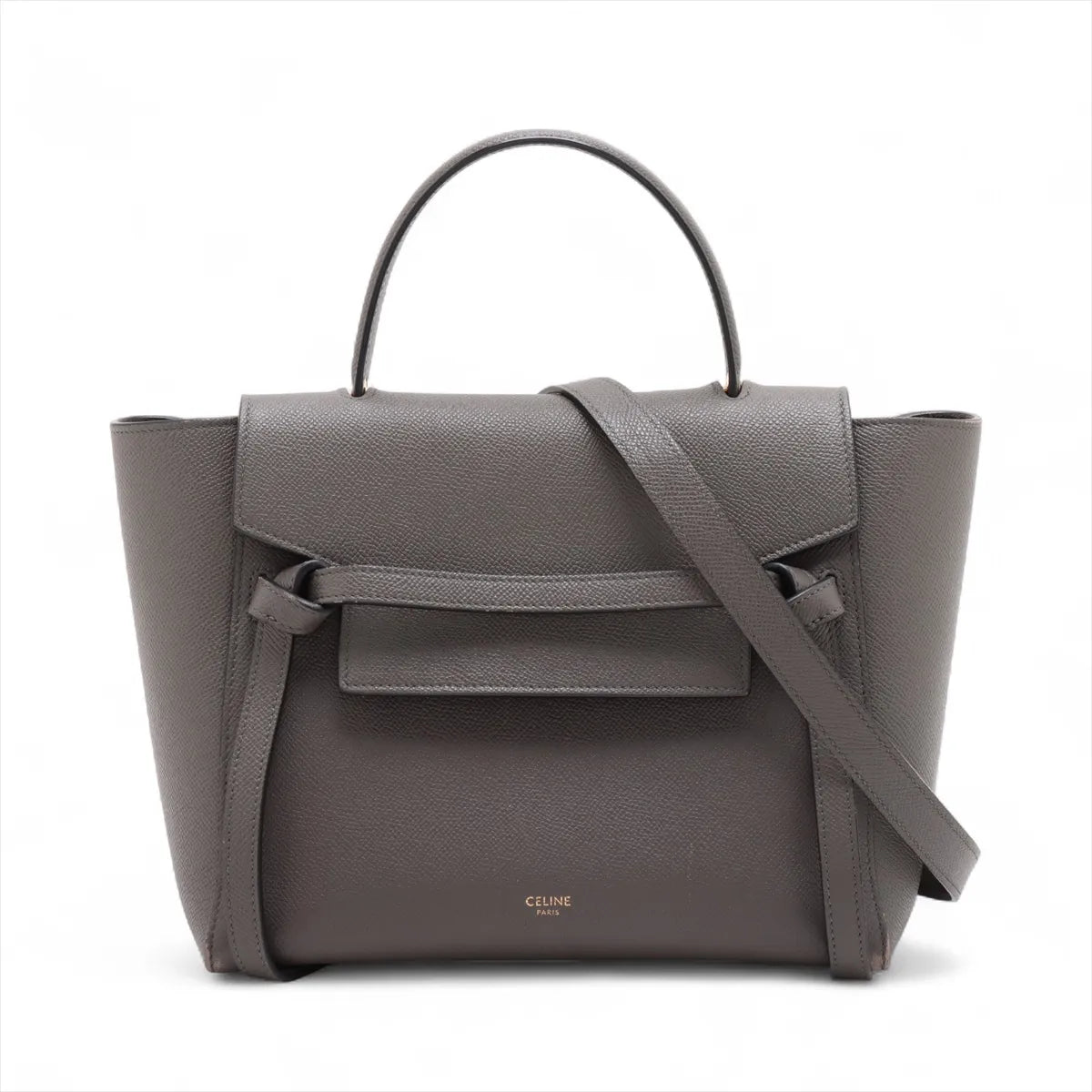 Celine Belt Micro Leather Two-Way Shoulder Bag Gray