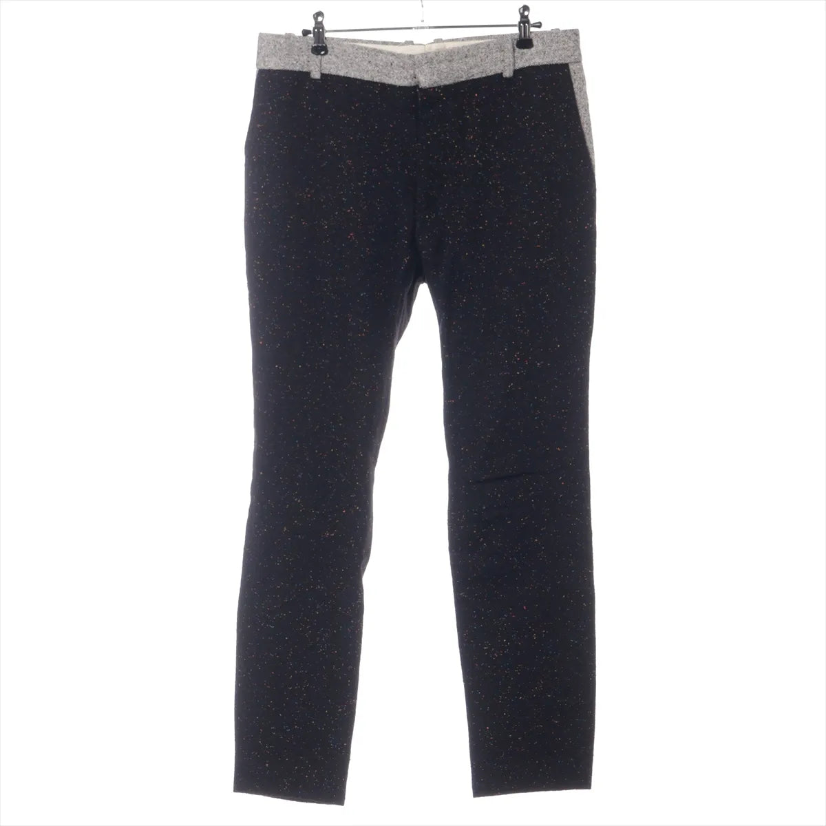 Alexander McQueen Wool Multicolor Dots Pants Black