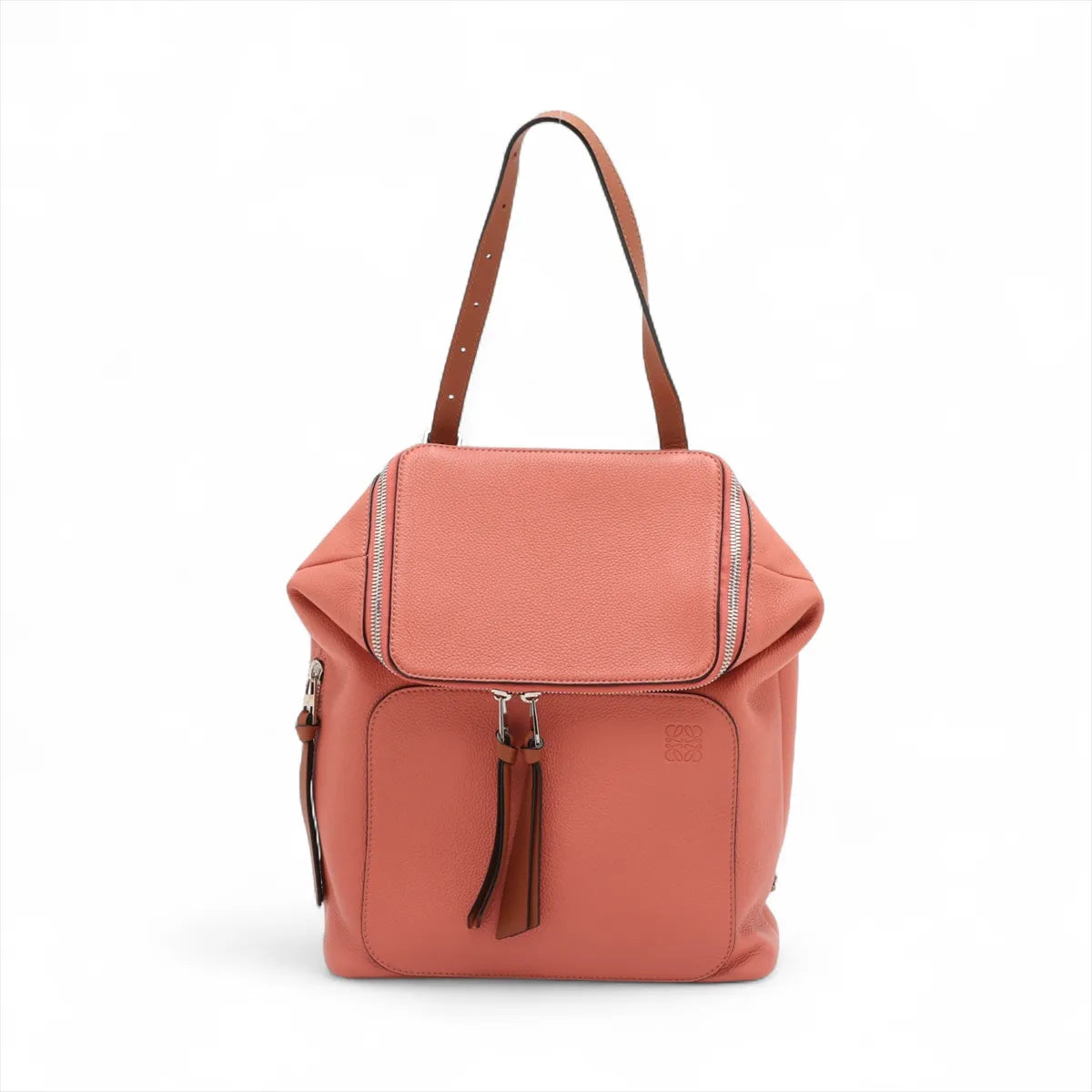 Loewe Goya Leather Backpack Orange