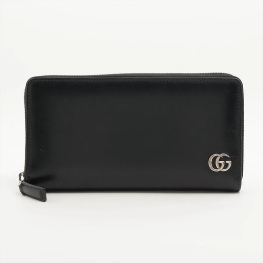 Gucci GG Marmont Leather Zippy Long Wallet Black