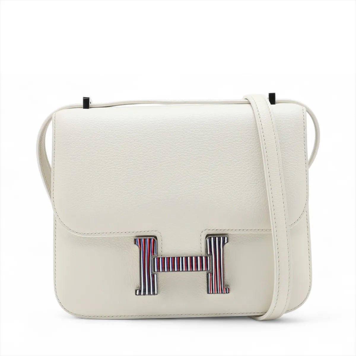 Hermes Constance III Mini 18 Optique Evercolor White