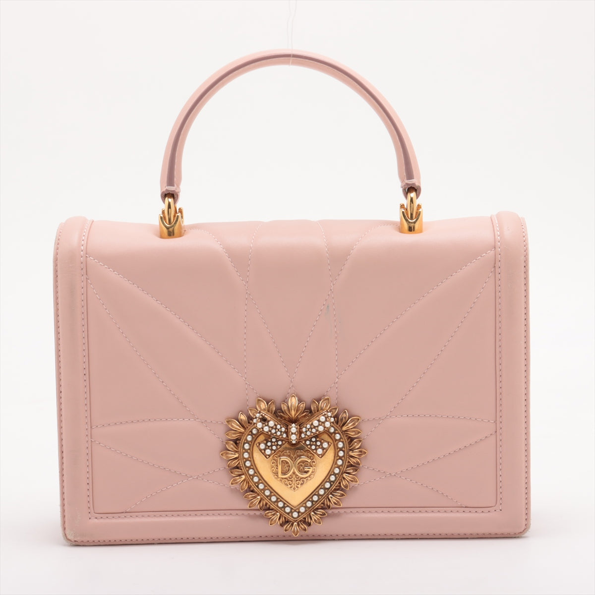 Dolce & Gabbana Devotion Top Handle Bag Pastel Salmon