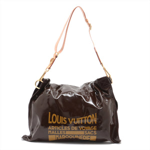 Louis Vuitton Limited Edition Moka Patent Leather Raindrop Besace Bag
