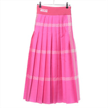 Load image into Gallery viewer, Fendi Pleated Check Print Midi Skirt Hot Pink