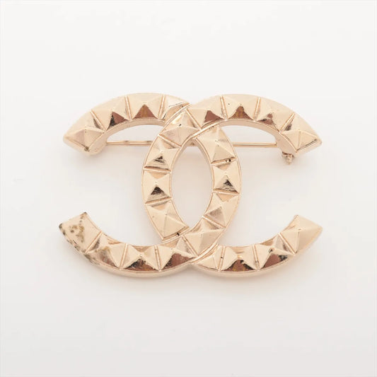 Chanel CC Logo Rock Stud-cut Brooch