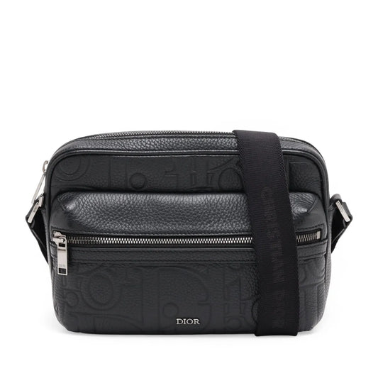 Dior Gravity Rider Zipped Messenger Bag Black